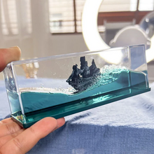 Load image into Gallery viewer, Green Wave Pirate Ship Car Dashboard Accessory
