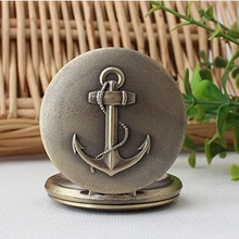 Load image into Gallery viewer, Metal Vintage Anchor Pocket Watch keychain
