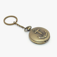 Load image into Gallery viewer, Metal Vintage Anchor Pocket Watch keychain
