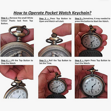 Load image into Gallery viewer, Metal Vintage Anchor Pocket Watch keychain
