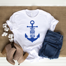 Load image into Gallery viewer, Smooth Sea Never Made A Skilled Sailor - Women&#39;s Half sleeve Round Neck T-shirt
