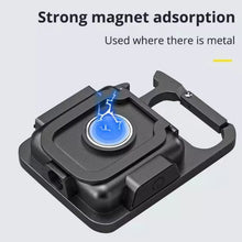 Load image into Gallery viewer, Mini LED Flashlight Keychain Rechargeable with USB Portable Pocket Light with Folding Bracket and Magnet
