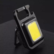 Load image into Gallery viewer, Mini LED Flashlight Keychain Rechargeable with USB Portable Pocket Light with Folding Bracket and Magnet
