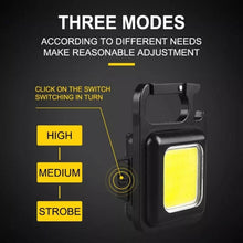 Load image into Gallery viewer, Mini LED Flashlight Keychain Rechargeable with USB Portable Pocket Light with Folding Bracket and Magnet
