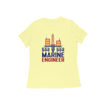Load image into Gallery viewer, Marine Engineer - Women&#39;s half sleeve round neck t-shirt
