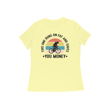 Load image into Gallery viewer, This one runs on fat and saves you money - Women&#39;s half sleeve round neck t-shirt
