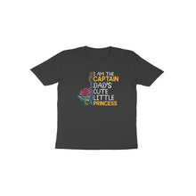 Load image into Gallery viewer, Captain dad&#39;s cute little princess - Toddlers unisex half sleeve round neck T-shirt
