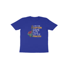 Load image into Gallery viewer, Captain dad&#39;s cute little princess - Toddlers unisex half sleeve round neck T-shirt
