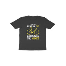 Load image into Gallery viewer, Runs on fat cycle - Toddlers unisex half sleeve round neck T-shirt
