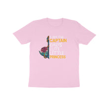 Load image into Gallery viewer, Captain dad&#39;s cute little princess - Kids unisex half sleeve round neck T-shirt

