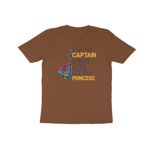Load image into Gallery viewer, I am Captain dad&#39;s cute little princess - Kids unisex half sleeve round neck T-shirt
