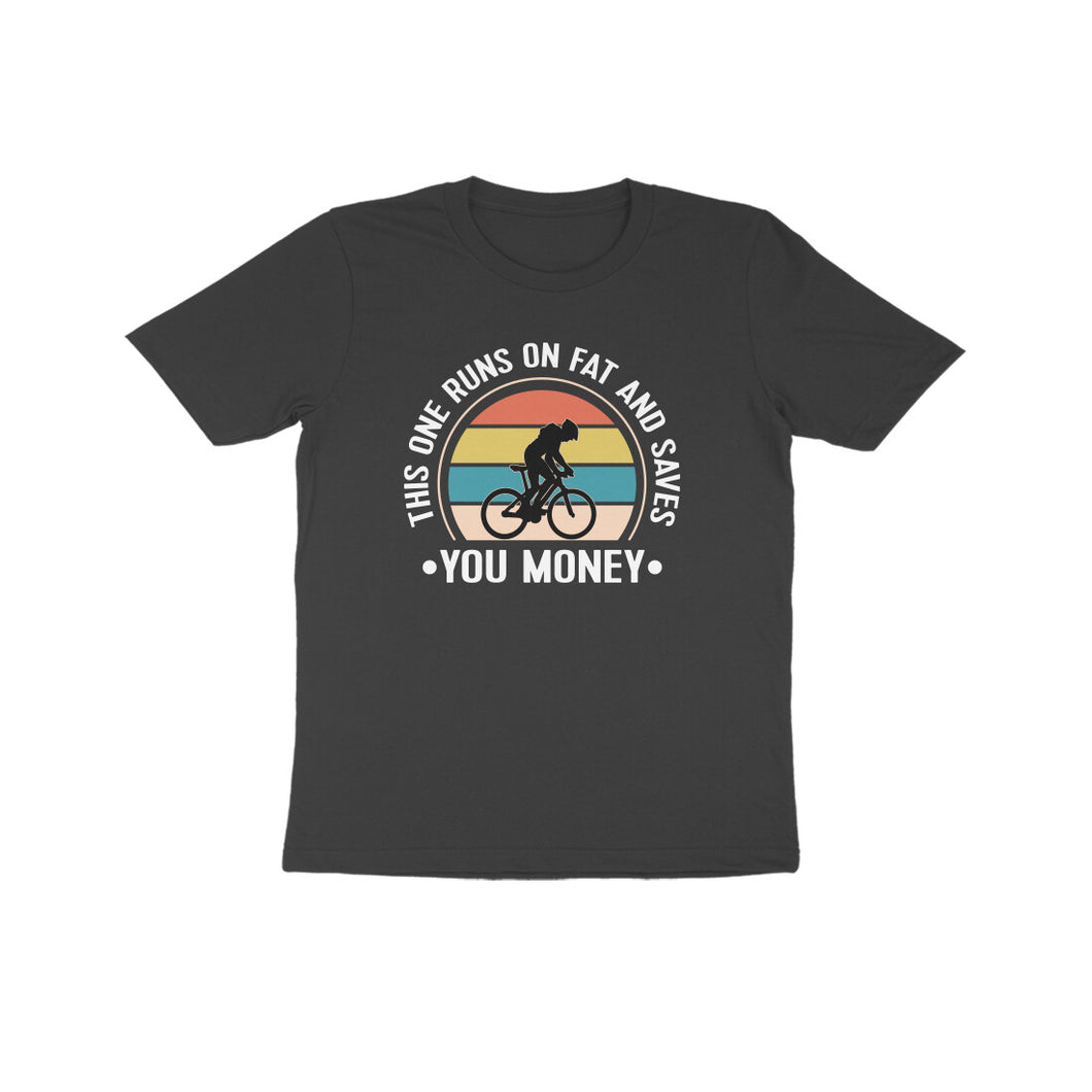 This one runs on fat cycle - Kids unisex half sleeve round neck T-shirt