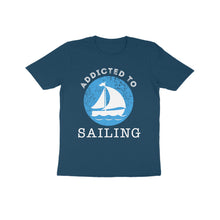 Load image into Gallery viewer, Addicted to sailing - Kids unisex half sleeve round neck T-shirt
