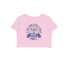 Load image into Gallery viewer, Sailor&#39;s wife&#39;s tougher life - Women&#39;s Crop Top
