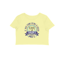 Load image into Gallery viewer, Sailor&#39;s wife&#39;s tougher life - Women&#39;s Crop Top
