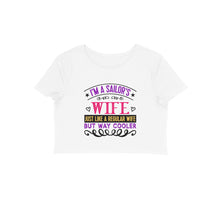 Load image into Gallery viewer, I am a sailors wife - Women&#39;s Crop Top
