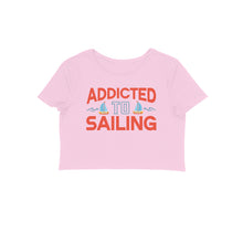 Load image into Gallery viewer, Sailing addict - Women&#39;s Crop Top
