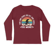 Load image into Gallery viewer, This one runs on fat - Men&#39;s full sleeve round neck T-shirt
