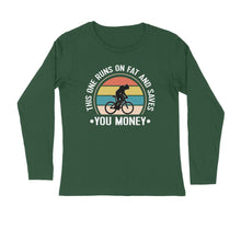 Load image into Gallery viewer, This one runs on fat - Men&#39;s full sleeve round neck T-shirt
