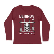Load image into Gallery viewer, Behind bars - Men&#39;s full sleeve round neck T-shirt
