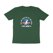Load image into Gallery viewer, Runs on fat - cyclist - Men&#39;s Half sleeve round neck T-shirt
