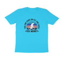 Load image into Gallery viewer, This one runs on fat - Cyclist - Men&#39;s half sleeve round neck T-shirt
