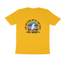 Load image into Gallery viewer, This one runs on fat - Cyclist - Men&#39;s half sleeve round neck T-shirt
