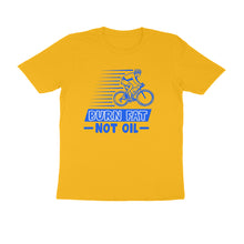 Load image into Gallery viewer, Burn fat not oil - Cyclist - Men&#39;s Half sleeve round neck T-shirt
