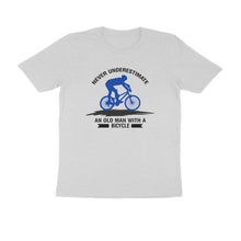 Load image into Gallery viewer, Never underestimate an oldman - Cyclist - Men&#39;s Half sleeve round neck T-shirt
