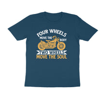 Load image into Gallery viewer, Four wheels move the body two wheels move the soul - Men&#39;s Half sleeve round neck T-Shirt
