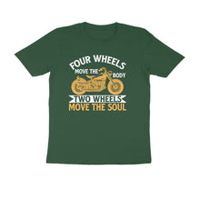 Load image into Gallery viewer, Four wheels move the body two wheels move the soul - Men&#39;s Half sleeve round neck T-Shirt
