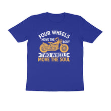 Load image into Gallery viewer, Four wheels move the body two wheels move the soul - Men&#39;s Half sleeve round neck T-Shirt
