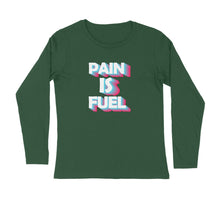 Load image into Gallery viewer, Pain is fuel - Men&#39;s full sleeve round neck T-shirt
