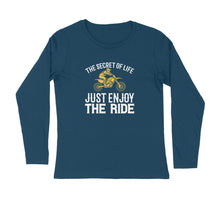 Load image into Gallery viewer, The secret of life just enjoy the ride - Men&#39;s full sleeve round neck T-shirt

