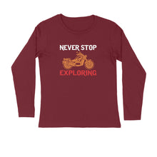 Load image into Gallery viewer, Never stop exploring - Men&#39;s full sleeve round neck T-shirt
