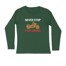 Load image into Gallery viewer, Never stop exploring - Men&#39;s full sleeve round neck T-shirt
