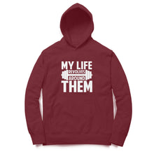 Load image into Gallery viewer, My life revolves around gym - Unisex Hoodie
