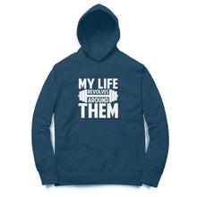 Load image into Gallery viewer, My life revolves around gym - Unisex Hoodie
