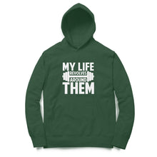 Load image into Gallery viewer, My life revolves around gym - Unisex Hoodie
