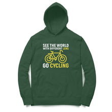 Load image into Gallery viewer, See the world with different lens go cycling - Unisex Hoodie
