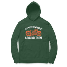 Load image into Gallery viewer, My life revolves around bike - Unisex Hoodie
