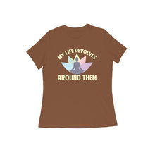 Load image into Gallery viewer, My life revolves around yoga - Women&#39;s half sleeve round neck T-shirt
