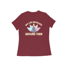 Load image into Gallery viewer, My life revolves around yoga - Women&#39;s half sleeve round neck T-shirt
