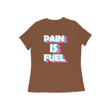 Load image into Gallery viewer, Pain is fuel - Women&#39;s half sleeve round neck T-shirt
