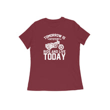 Load image into Gallery viewer, Tomorrow is mystery ride and live today - Women&#39;s half sleeve round neck T-shirt

