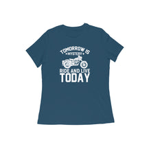 Load image into Gallery viewer, Tomorrow is mystery ride and live today - Women&#39;s half sleeve round neck T-shirt
