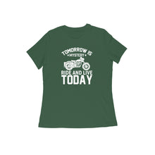 Load image into Gallery viewer, Tomorrow is mystery ride and live today - Women&#39;s half sleeve round neck T-shirt

