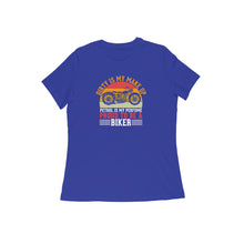 Load image into Gallery viewer, Proud to be a Biker - Women&#39;s half sleeve round neck T-shirt
