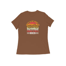 Load image into Gallery viewer, Proud to be a Biker - Women&#39;s half sleeve round neck T-shirt
