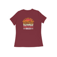 Load image into Gallery viewer, Proud to be a Biker - Women&#39;s half sleeve round neck T-shirt
